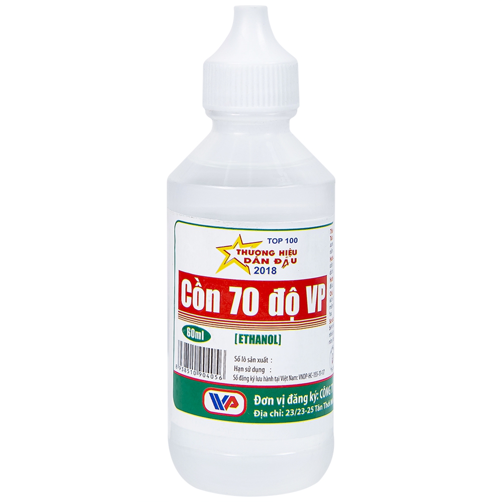 Cồn 70 độ VP 60ml Trắng 