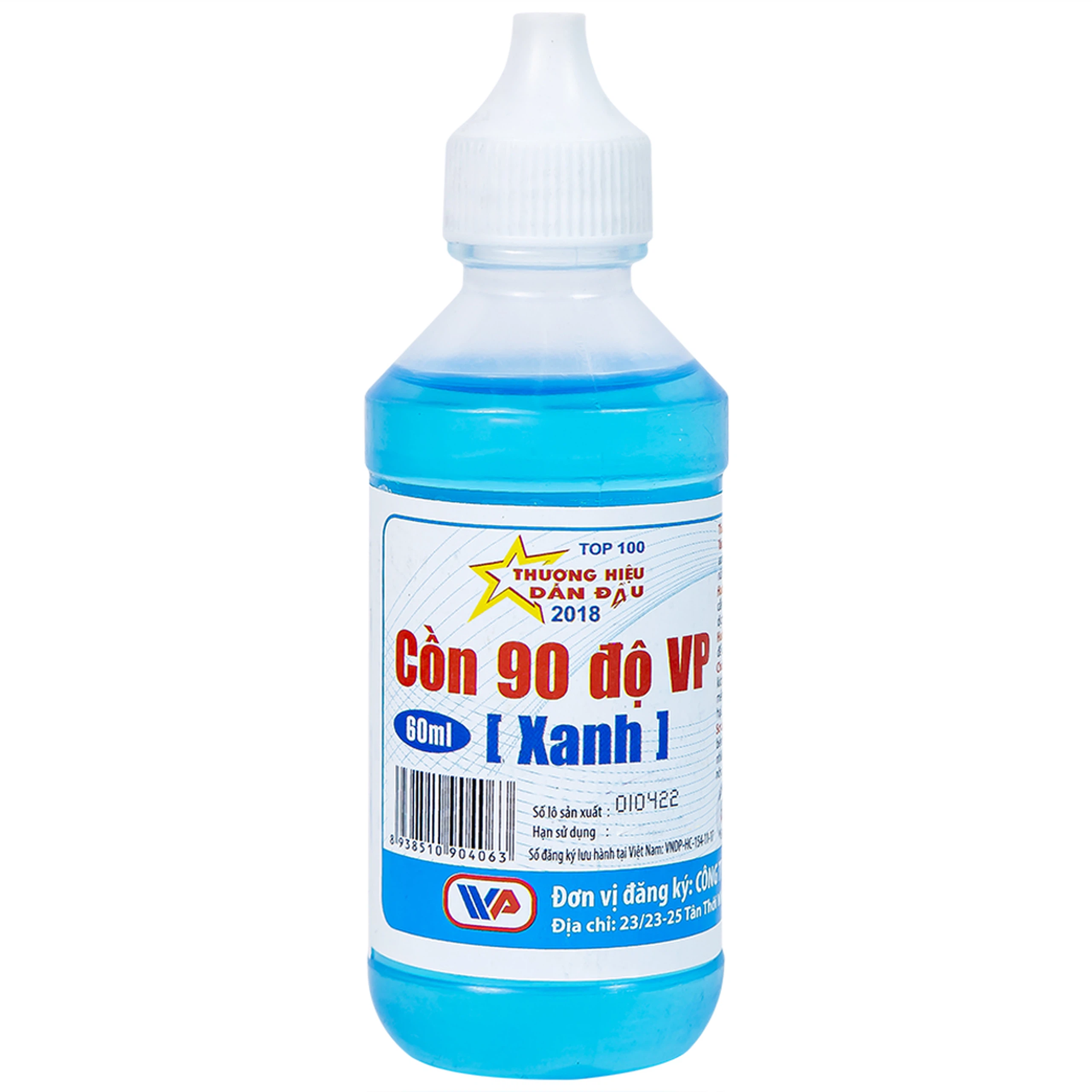Cồn 90 độ Vp 60Ml Xanh 