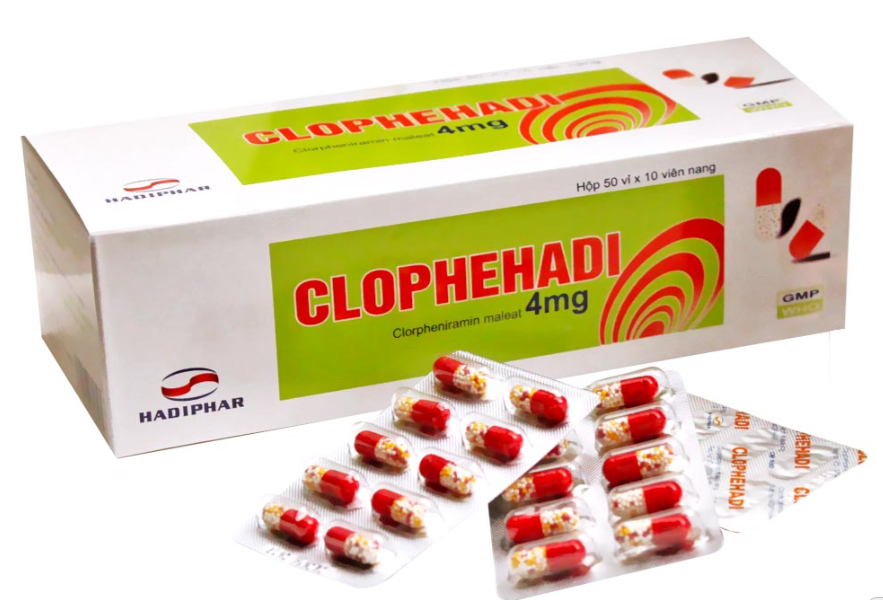 clophehadi4mg hadiphar hộp50 vỉ