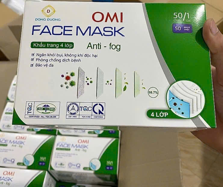 Khẩu Trang Y Tế  Omi Xám 