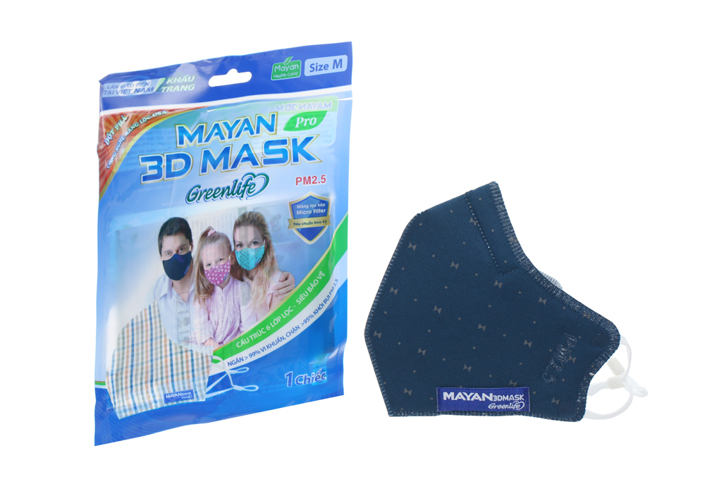 Khẩu Trang Vải Mayan 3D Mash Pro