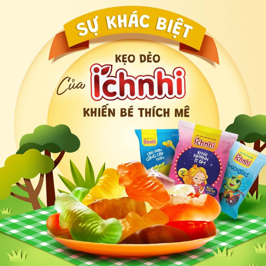 Kẹo Dẻo Canxi-D Ích Nhi