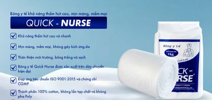 Bông Y Tế Quick Nurse 1kg