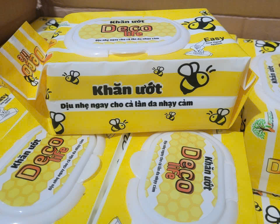 Khăn Ướt Vàng Deco Life