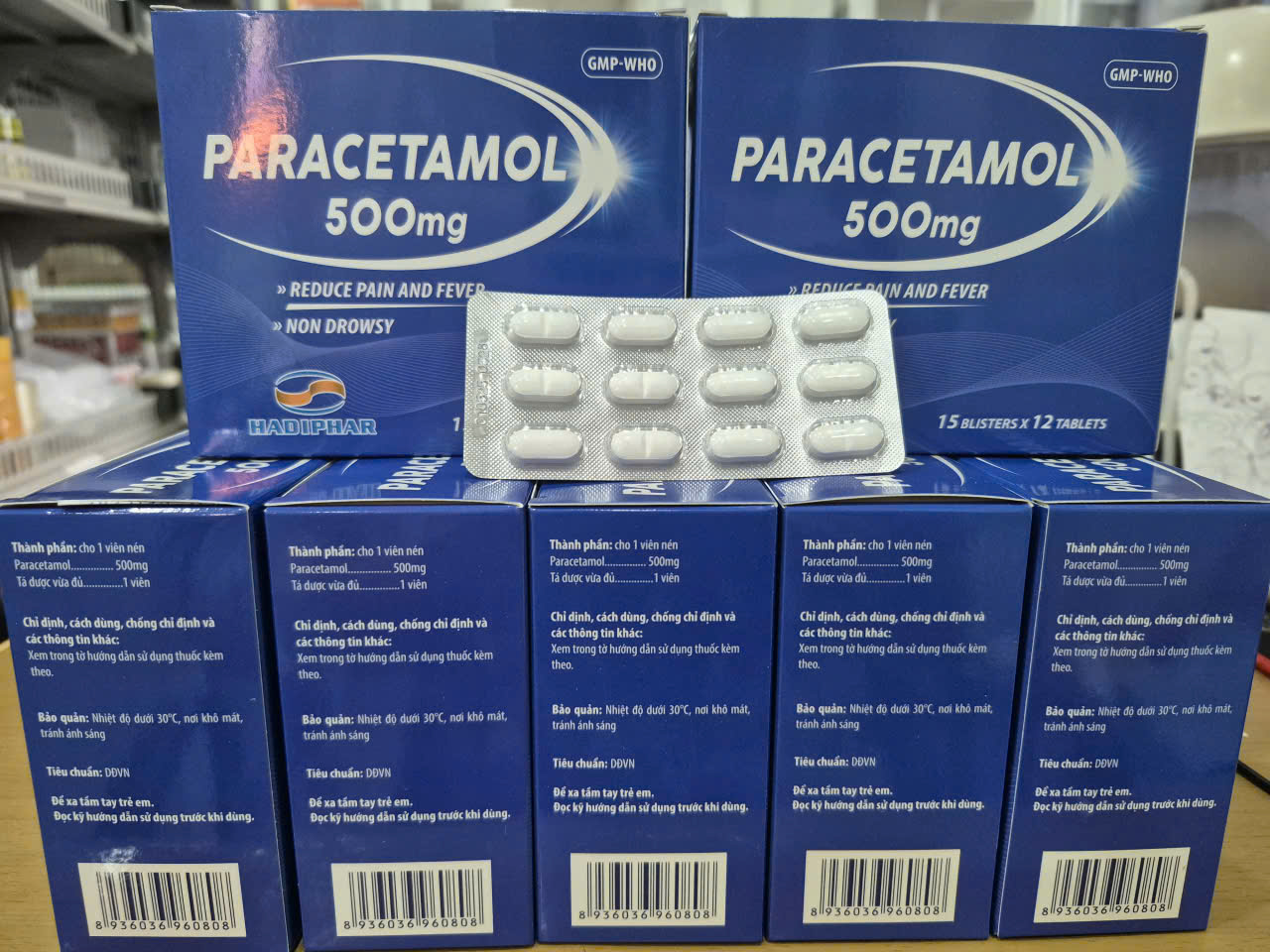 Paracetamol 500 mg vỉ HADI 