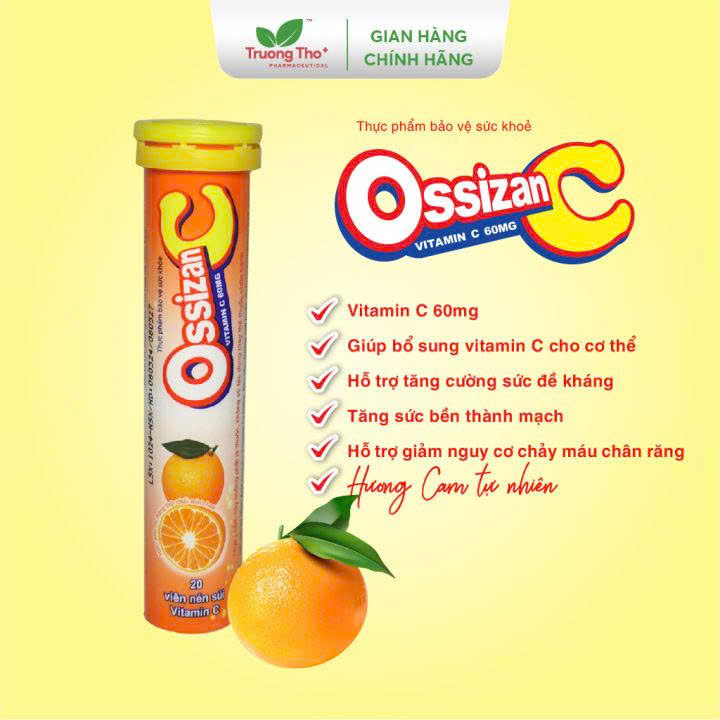Ossizan Vitamin C Cam Trường Thọ (Tupe 20 Viên)